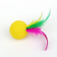 New Cat Self-play Toy Feather Golf Rustling Cat Teasing Ball Pet Supplies Wholesale sku image 3
