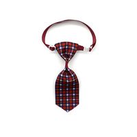 Mode Chien Chat Cravate Collier Accessoires Plaid Rayé Noeud Papillon Pour Animaux De Compagnie sku image 7