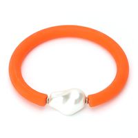 1 Piece Fashion Round Silica Gel Pearl Women's Bangle sku image 17