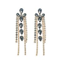 1 Pair Baroque Style Geometric Alloy Plating Rhinestones Glass Gold Plated Silver Plated Women's Drop Earrings main image 2
