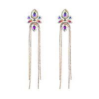 1 Pair Elegant Luxurious Queen Geometric Inlay Alloy Rhinestones Drop Earrings sku image 3
