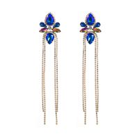 1 Pair Elegant Luxurious Queen Geometric Inlay Alloy Rhinestones Drop Earrings main image 2