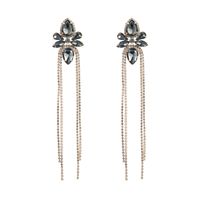 1 Pair Elegant Luxurious Queen Geometric Inlay Alloy Rhinestones Drop Earrings sku image 2