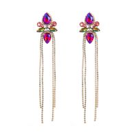 1 Pair Elegant Luxurious Queen Geometric Inlay Alloy Rhinestones Drop Earrings sku image 5