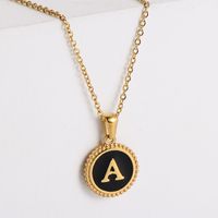 Fashion Letter Stainless Steel Plating Pendant Necklace sku image 1