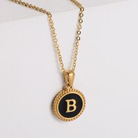 Fashion Letter Stainless Steel Plating Pendant Necklace sku image 2