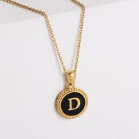 Fashion Letter Stainless Steel Plating Pendant Necklace sku image 4