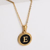 Fashion Letter Stainless Steel Plating Pendant Necklace sku image 5