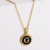 Fashion Letter Stainless Steel Plating Pendant Necklace sku image 7