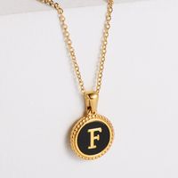 Fashion Letter Stainless Steel Plating Pendant Necklace sku image 6