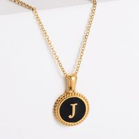 Fashion Letter Stainless Steel Plating Pendant Necklace sku image 10