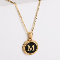 Fashion Letter Stainless Steel Plating Pendant Necklace sku image 13
