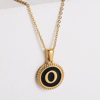 Fashion Letter Stainless Steel Plating Pendant Necklace sku image 15