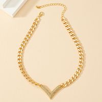 1 Piece Simple Style Geometric Alloy Plating Rhinestones Women's Choker main image 4