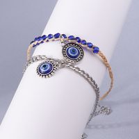 Ethnic Style Devil's Eye Alloy Straw Braid Women's Anklet main image 5