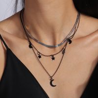 Fashion Star Moon Alloy Plating Women's Layered Necklaces main image 1