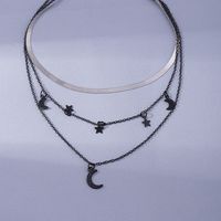 Fashion Star Moon Alloy Plating Women's Layered Necklaces main image 3