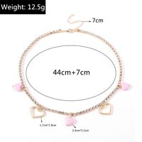 Sweet Heart Shape Alloy Inlay Rhinestones Women's Necklace main image 2