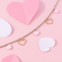 Sweet Heart Shape Alloy Inlay Rhinestones Women's Necklace main image 5