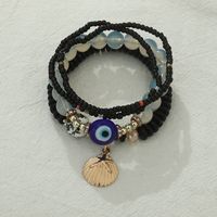 Vintage Style Eye Shell Glass Beaded Women's Bracelets 1 Set main image 4