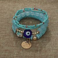 Vintage Style Eye Shell Glass Beaded Women's Bracelets 1 Set sku image 3