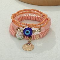Vintage Style Eye Shell Glass Beaded Women's Bracelets 1 Set sku image 4