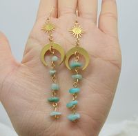 Retro Star Alloy Gold Plated Artificial Crystal Women's Earrings 1 Pair sku image 19