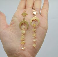 Retro Star Alloy Gold Plated Artificial Crystal Women's Earrings 1 Pair sku image 20
