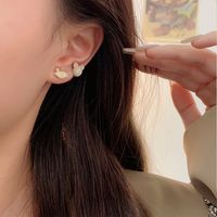Sweet Bow Knot Alloy Plating Women's Ear Studs 4 Pairs main image 4