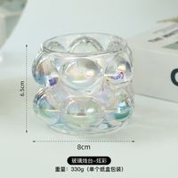 Cubo De Cepillo De Maquillaje Simple De Almacenamiento Nórdico De Vidrio Transparente Para Crear Decoración De Cristal sku image 7