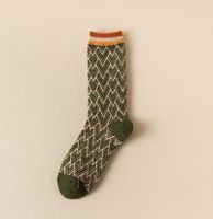 Frau Vintage-stil Geometrisch Baumwolle Crew Socken Ein Paar main image 7