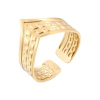 Fashion Geometric Stainless Steel Plating Open Ring sku image 2