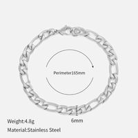 Fashion Geometric Stainless Steel Gold Plated Bracelets sku image 7