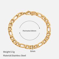 Fashion Geometric Stainless Steel Gold Plated Bracelets sku image 39