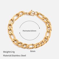 Fashion Geometric Stainless Steel Gold Plated Bracelets sku image 43