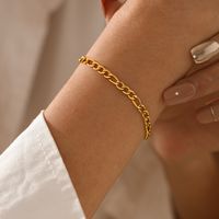 Fashion Geometric Stainless Steel Gold Plated Bracelets main image 2