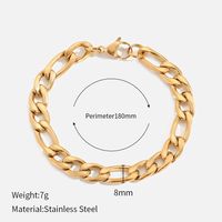 Fashion Geometric Stainless Steel Gold Plated Bracelets sku image 53