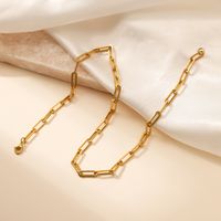 Fashion Geometric Stainless Steel Gold Plated Necklace 1 Pair main image 5