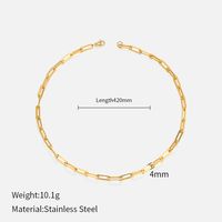 Fashion Geometric Stainless Steel Gold Plated Necklace 1 Pair sku image 5