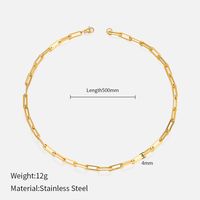 Fashion Geometric Stainless Steel Gold Plated Necklace 1 Pair sku image 8