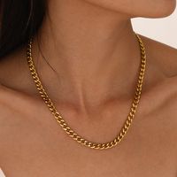 Simple Style Geometric Stainless Steel Gold Plated Necklace main image 4