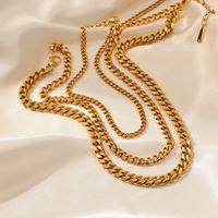 Simple Style Geometric Stainless Steel Gold Plated Necklace main image 6