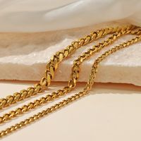 Simple Style Geometric Stainless Steel Gold Plated Necklace main image 2