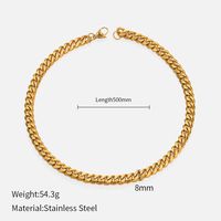 Simple Style Geometric Stainless Steel Gold Plated Necklace sku image 23