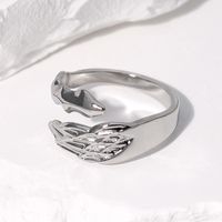 Fashion Wings Stainless Steel Plating Open Ring sku image 1