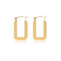 1 Pair Ig Style Simple Style Solid Color Plating Stainless Steel Gold Plated Earrings main image 5