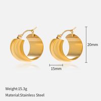 1 Paar Ig-stil Einfacher Stil Einfarbig Überzug Rostfreier Stahl Vergoldet Ohrringe sku image 14