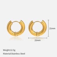 1 Pair Ig Style Simple Style Solid Color Plating Stainless Steel Gold Plated Earrings sku image 7