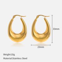 1 Pair Ig Style Simple Style Solid Color Plating Stainless Steel Gold Plated Earrings sku image 13
