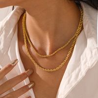 Fashion Twist Stainless Steel Plating Necklace main image 1